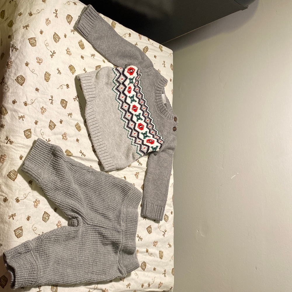 Grey Newborn Sweatshirt Set